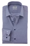OLYMP Level Five Body fit Business-Hemd in Blau mit Muster