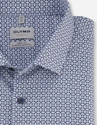 OLYMP Level Five – Body Fit Langarmhemd mit Muster OLYMP Level Five – Body Fit Langarmhemd mit Muster detail Kragen