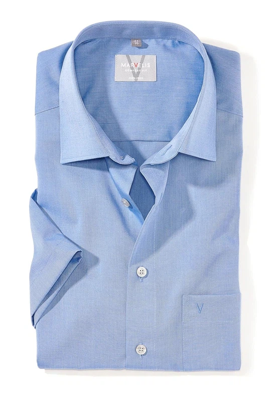 Marvelis Comfort fit Kurzarmhemd blau