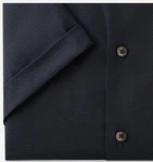 OLYMP Level Five Body Fit Herrenhemd – Kurzarm | Anthrazit Ärmelabschluß