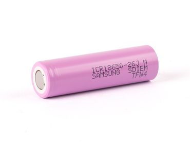 26F 4x Samsung Zelle ICR18650-26J 26HM Button-Top Li-ion 18650 2600 mAh 3,6V