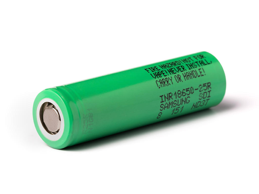 Samsung INR18650-25R 2500 mAh 3,6V - 3,7V Li-Ionen Industriezelle. |  akkuteile.de