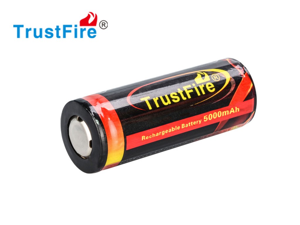 Trustfire 26650 5000mAh 3,6V - 3,7V geschützter Li-Ion-Akku