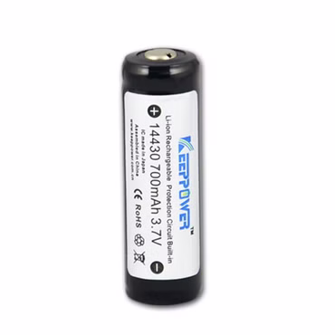 Keeppower 14430 - 700mAh. 3.7V Li-Ionen-Akku geschützt