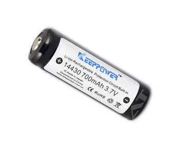 Keeppower 14430 - 700mAh. 3.7V Li-Ionen-Akku geschützt