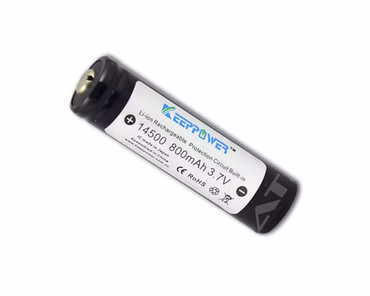 Keeppower 14500 - 800mAh. 3.7V Li-Ionen-Akku geschützt