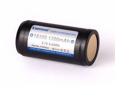 Keeppower 18350 - 1200mAh. 3.6V - 3.7V Li-Ionen-Akku geschützt Keeppower 18350 - 1200mAh. 3.6V - 3.7V Li-Ionen-Akku geschützt