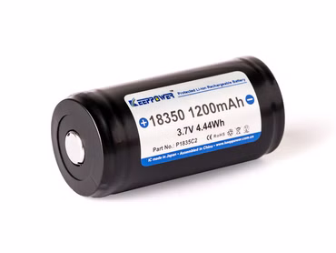 Keeppower 18350 - 1200mAh. 3.6V - 3.7V Li-Ionen-Akku geschützt Keeppower 18350 - 1200mAh. 3.6V - 3.7V Li-Ionen-Akku geschützt