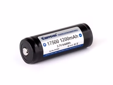 Keeppower 17500 - 1200mAh. 3.6V - 3.7V Li-Ion-Akku geschützt Keeppower 17500 - 1200mAh. 3.6V - 3.7V Li-Ion-Akku geschützt
