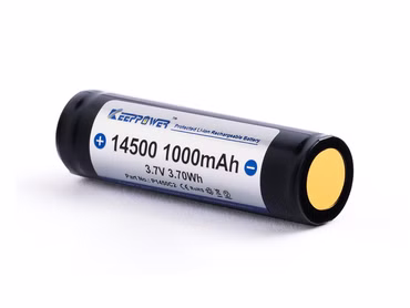 Keeppower 14500 - 1000 mAh. 3.6 - 3.7V Li-Ion-Akku PCB geschützt