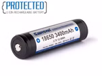 Keeppower 18650 - 3400mAh. 3.6V - 3.7V Li-Ion-Akku geschützt