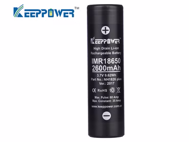 Keeppower IMR18650 Plus 2600mAh 3.6V - 3.7V Li-Ion-Akku (US18650VTC5A) Keeppower IMR18650 Plus 2600mAh 3.6V - 3.7V Li-Ion-Akku (US18650VTC5A)