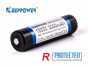 Keeppower R 18650 3000mAh 3.6V - 3.7V Li-Ion-Akku PCB geschützt Keeppower R 18650 3000mAh 3.6V - 3.7V Li-Ion-Akku PCB geschützt