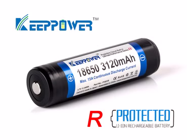Keeppower R 18650 3120mAh 3.6V - 3.7V Li-Ion-Akku geschützt (Pluspol erhöht) Keeppower R 18650 3120mAh 3.6V - 3.7V Li-Ion-Akku geschützt (Pluspol erhöht)