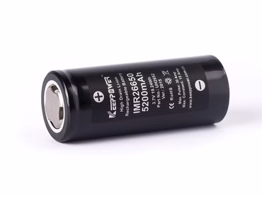 Keeppower IMR26650 - 5200mAh. 15A. 3.6V - 3.7V Li-Ion-Akku Keeppower IMR26650 - 5200mAh. 15A. 3.6V - 3.7V Li-Ion-Akku