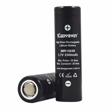 KeepPower IMR18650 - 2500mAh 3.6V - 3.7V Hochstromzelle Li-Ion-Akku KeepPower IMR18650 - 2500mAh 3.6V - 3.7V Hochstromzelle Li-Ion-Akku