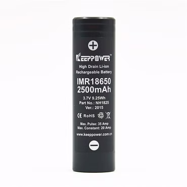 KeepPower IMR18650 - 2500mAh 3.6V - 3.7V Hochstromzelle Li-Ion-Akku KeepPower IMR18650 - 2500mAh 3.6V - 3.7V Hochstromzelle Li-Ion-Akku