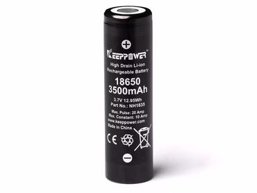 Keeppower IMR18650 - 3450mAh. 3.6V - 3.7V Li-Ion-Akku (Flat Top) Keeppower IMR18650 - 3450mAh. 3.6V - 3.7V Li-Ion-Akku (Flat Top)