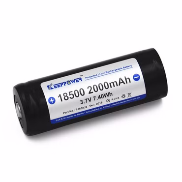 Keeppower 18500 – 2000mAh 3.6V – 3.7V Li-Ionen-Akku mit Schutzelektronik Keeppower 18500 – 2000mAh 3.6V – 3.7V Li-Ionen-Akku mit Schutzelektronik