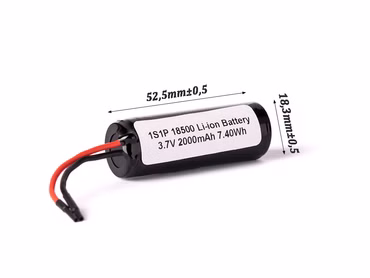 Keeppower 1S1P 18500 2000mAh 3.6V - 3.7V Li-Ion-Akku mit BMS-Schutz