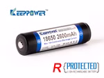 Keeppower R 18650 2600mAh 3.6V - 3.7V Li-Ion-Akku geschützt (Pluspol erhöht) Keeppower R 18650 2600mAh 3.6V - 3.7V Li-Ion-Akku geschützt (Pluspol erhöht)