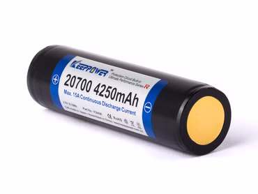 RESTPOSTEN Keeppower 21700/20700 R 15A - 4250mAh 3.6V - 3.7V Li-Ion-Akku PCB geschützt