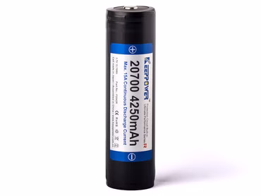 RESTPOSTEN Keeppower 21700/20700 R 15A - 4250mAh 3.6V - 3.7V Li-Ion-Akku PCB geschützt