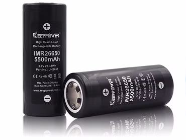 Keeppower IMR26650 - 5500mAh. 15A. 3.6V - 3.7V Li-Ion-Akku Keeppower IMR26650 - 5500mAh. 15A. 3.6V - 3.7V Li-Ion-Akku