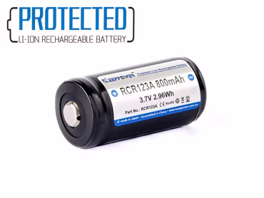 Keeppower RCR123A 16340 - 800mAh. 3.6V - 3.7V Li-Ionen-Akku geschützt Keeppower RCR123A 16340 - 800mAh. 3.6V - 3.7V Li-Ionen-Akku geschützt