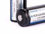 Keeppower RCR123A 16340 - 800mAh. 3.6V - 3.7V Li-Ionen-Akku geschützt