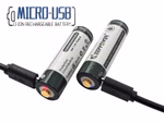 AA 1.5V 3390mWh (ca. 2260mAh) Lithium-Ionen-Akku (Wiederaufladbar über micro USB)