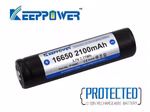 Keeppower 16650 mit 2100mAh 3.6V - 3.7V Li-Ion-Akku geschützt (Pluspol erhöht) Keeppower 16650 mit 2100mAh 3.6V - 3.7V Li-Ion-Akku geschützt (Pluspol erhöht)