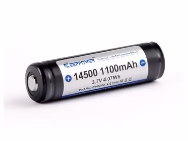 Keeppower 14500 - 1100 mAh. 3.6 - 3.7V Li-Ion-Akku PCB geschützt P1450C3