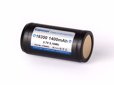 Keeppower 18350 - 1400mAh. 3.6V - 3.7V Li-Ionen-Akku PCB geschützt Keeppower 18350 - 1400mAh. 3.6V - 3.7V Li-Ionen-Akku PCB geschützt