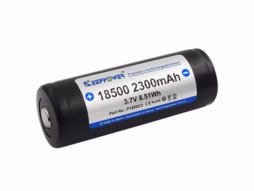 Keeppower 18500 mit 2300mAh 3.6V - 3.7V und integrierte Schutzelektronik P1850C3 Keeppower 18500 mit 2300mAh 3.6V - 3.7V und integrierte Schutzelektronik P1850C3