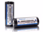 Keeppower 26650 - 6000mAh. 3.6V - 3.7V Li-Ion-Akku PCB geschützt