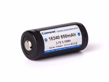 Keeppower  16340 - 850mAh 3.6V - 3.7V (Pluspol erhöht) Li-Ion-Akku P1634C2