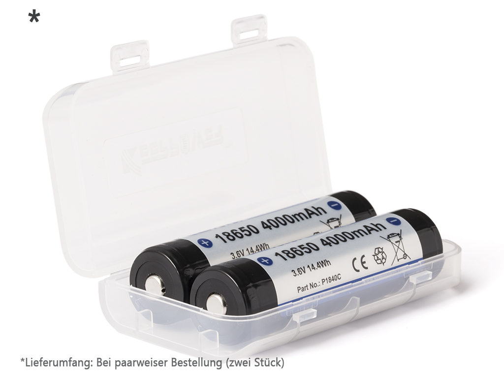 Keeppower 18650 - 4000mAh 3.6V - 3.7V Li-Ion battery with