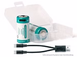 RCR123A - 3V - 1000mAh Lithium-Ionen-Akku (Wiederaufladbar über USB-C)