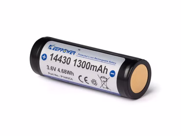 Keeppower 14430 - *1300mAh 3.6V -  3.7V Li-Ionen-Akku mit Schutzelektronik P1443C4