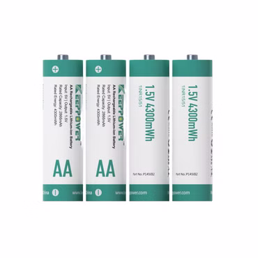 Keeppower AA P1450i2 - 1,5 V Li-Ion-Akku mit 2866 mAh und 4300mWh - 4er Set
