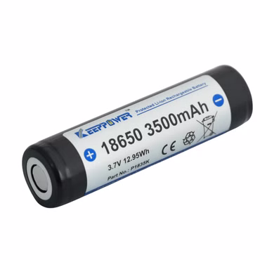 Keeppower 18650 - 3500mAh 3,6V - 3,7V Li-Ion-Akku geschützt (Pluspol flach) Keeppower 18650 - 3500mAh 3,6V - 3,7V Li-Ion-Akku geschützt (Pluspol flach)