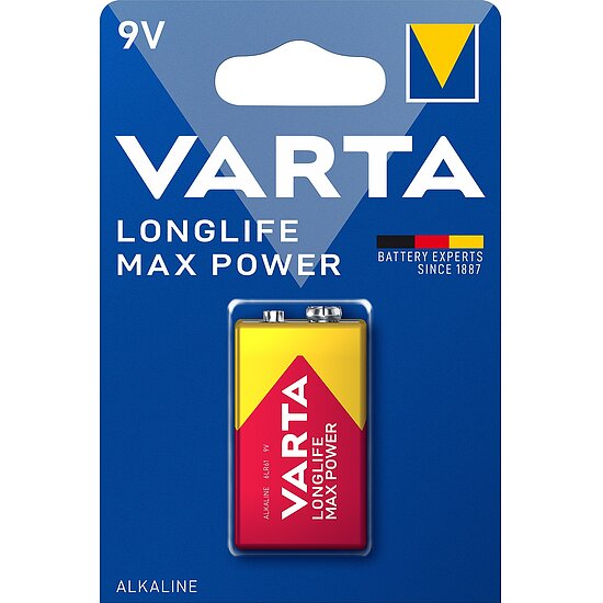 VARTA Batterie Blocchi Da 9V, Confezione Da 4, Pile Power On Demand, Alcaline, Pacco Di - Foto 3