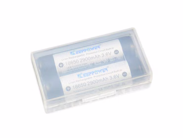 Aufbewahrungsbox M2 für 2x 18650 geschützte Akkus bzw. 4x 18350