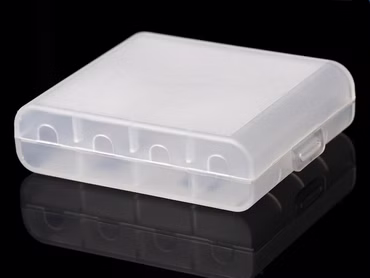 Aufbewahrungsbox für 4x 14500 (AA) oder 4x 10440 (AAA) transparent