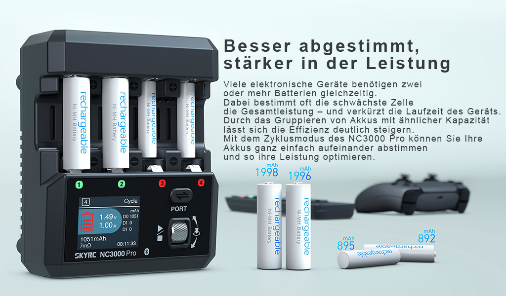 SKYRC NC3000 Pro バッテリーチャージャー NC3000 Pro AA/AAA NiMH/NiCD Battery Charger & Analyzer - SkyRC