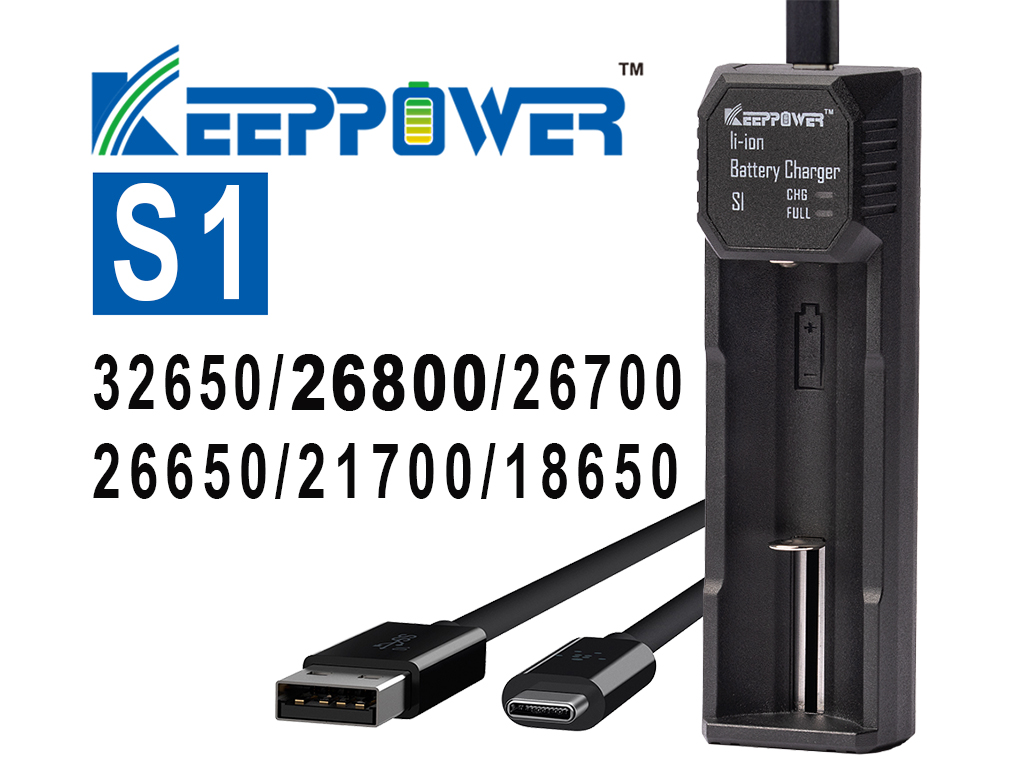 Keeppower S1 Ladegerät für Li-Ion-Akkus 18650–32800, mit und ohne PCB