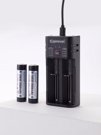 KeepPower K2 Ladegerät für Li-Ion und Ni-MH Akkus USB-C