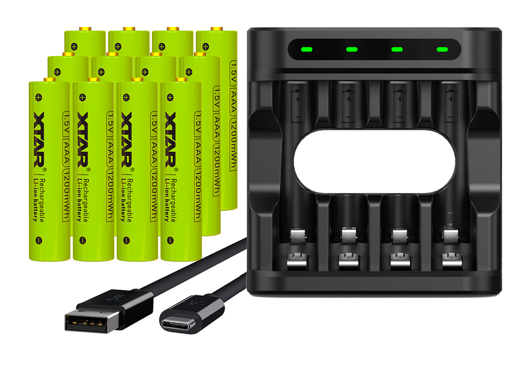Xtar L4 - Cargador + Baterías AAA (Micro) R03 1,5V Li-Ion con *Indicador - Imagen 3 de 4