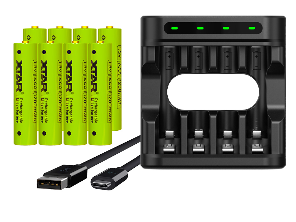 Xtar L4 - Cargador + Baterías AAA (Micro) R03 1,5V Li-Ion con *Indicador - Imagen 2 de 4